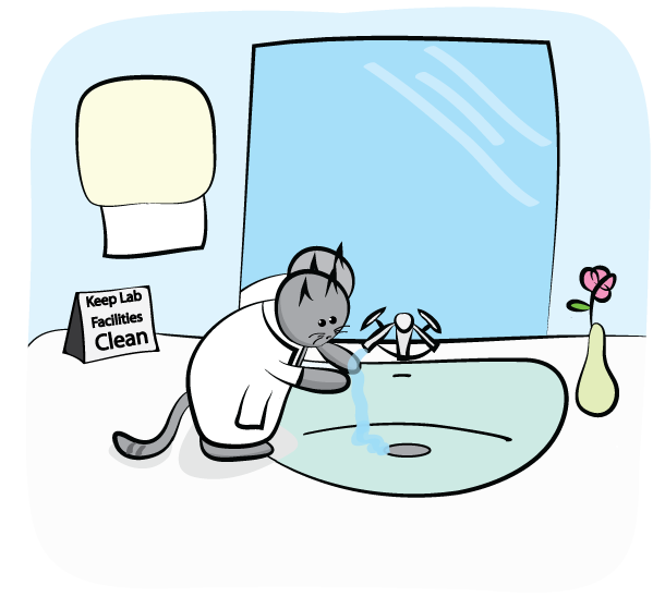 Science Cat - Keep Lab Clean